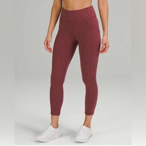 lululemon athletica Burgundy Heather High-Rise Leggings